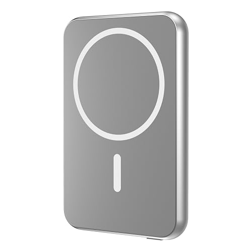 Geonav Power Bank, Carregador Portátil Universal por Indução 5.000mAh, Ultraslim Carregamento rápido, Compatível com Mag...