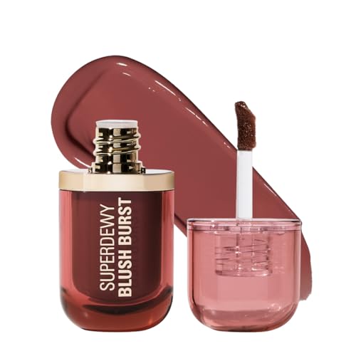 Revolution Beauty London, Superdewy Liquid Blush Burst, Buildable Color for Cheek, Serum Formula with Peptides & Hyaluronic Acid, Vegan & Cruelty-Free, Caramel Cooler Bronze, 0.14 oz