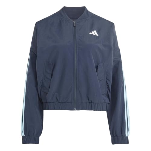 🔥 SELTEN SO GÜNSTIG (-62%) adidas Women's ESSENTIALS 3-STRIPES WOVEN WINDBREAKER, night navy/icey blue, M