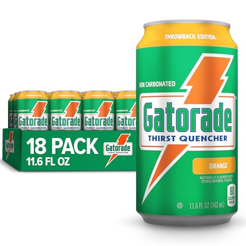 Gatorade Thirst Quencher, Orange, 11.6 Fl Oz Cans (Pack of 18)