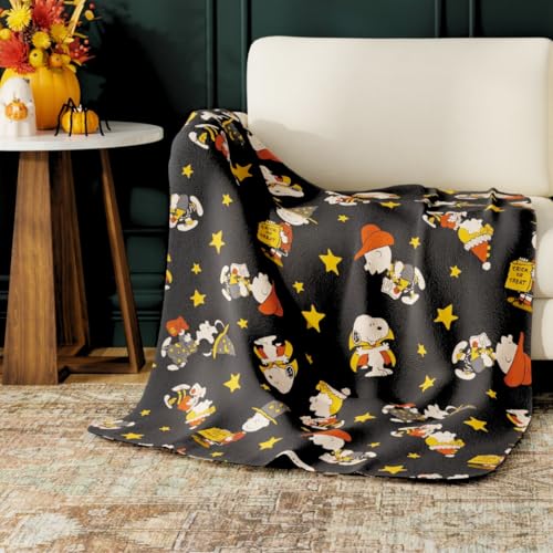 Franco Collectibles Peanuts Halloween Bedding Super Soft Cozy Plush Throw, 46 in x 60 in, (Officially Licensed Product)