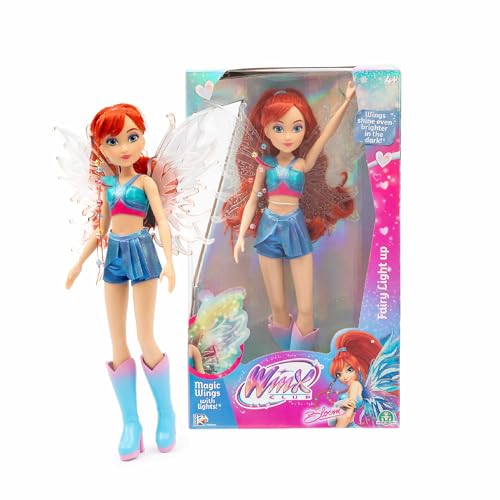 Winx Fairy Light Up Wings Doll – Bloom with Sparkling Outfit & Glowing Wings – 27cm Fashion Doll with Poseable Limbs – Interactive Light-Up Wings for Magical Play – Official Winx Club Toy – Ages 4+