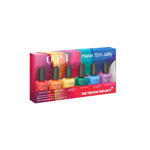 OPI Nail Lacquer 6PC Mini Pack | 6 Crème Summer Shades, Chip Resistant Nail Polish Gift Set | Make 'Em Jelly! Collection | Summer 2025