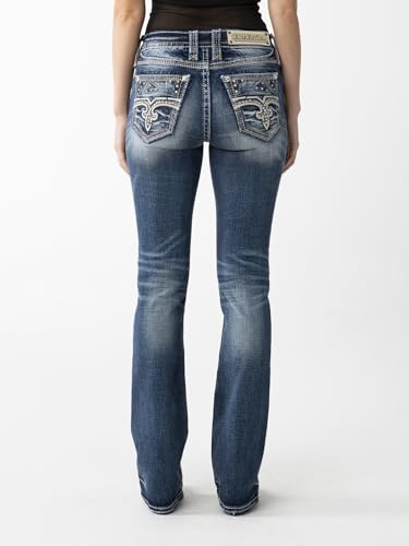 Rock Revival Women Hibiscus B204 Boot Jeans Medium Blue
