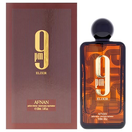 Afnan 9 PM Elixir Unisex Extrait de Parfum, 3.4 Fl. Oz