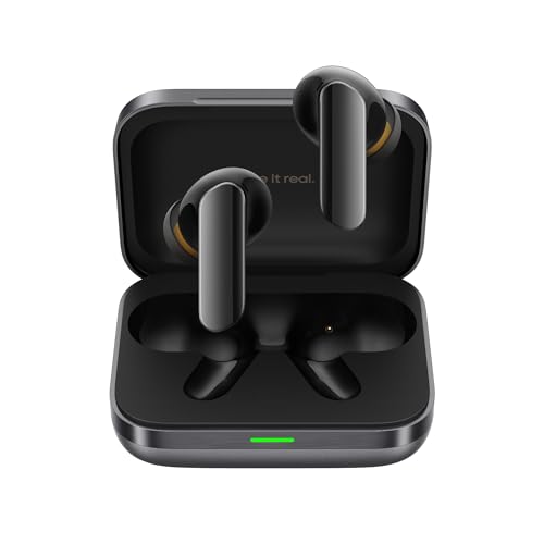 realme Earbuds Air 7 True Wireless,12.4mm Dynamic Bass Drivers,52Hrs Playtime,52dB Hybrid ANC,6 Mic ENC,45ms Low Latency,360° Spatial Audio,Hi-Res