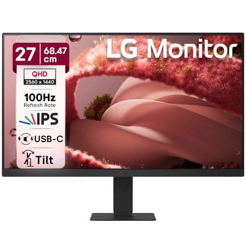 LG 27U631A 27 Inch (68.47 cm) QHD (2560x1440) IPS PC Monitor with HDR10, Flicker Safe, HDMI, DP, HP Output USB-C (15W PD), 100Hz 5ms (GtG), Tilt Adjus