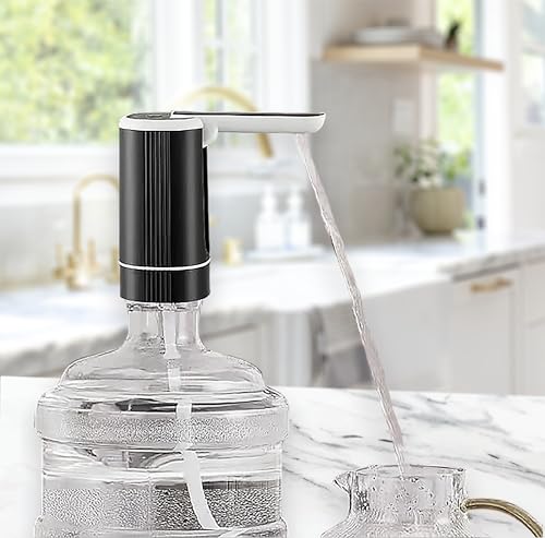 GLUN ® Rechargable Water Dispenser, Portable Automatic Foldable Nozzle Water Dispenser Pump, Type-C Cable Pump for 5 to 20 Litre Bottle, Multicolor