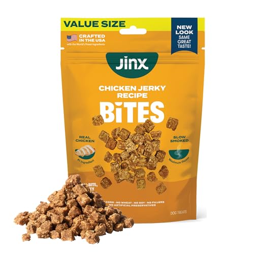 Jinx Chicken Bites Jerky Dog Treats - Soft & Chewy, All Natural Dog Jerky Treats with Cage-Free Chicken - Pet Products for All Dogs (Puppies, Adults & Seniors) - 15oz