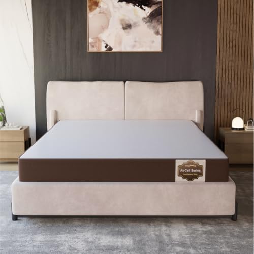 SleepyHug Aircell Dual Ortho Comfort Plus 5 Inch Mattress | Reversible Hard & Soft Foam Design | Orthopedic for Back Pain Relief | 7-Year Warranty | S