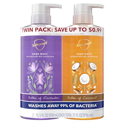 Safeguard Liquid Hand Soap, Micellar Deep Cleansing, Washes Away 99% Bacteria, Made with Natural Moisturizers, Enriched 