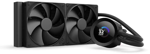 NZXT Kraken Plus 240 – AIO CPU Liquid Cooler – 240mm Radiator – 2 x F120P Fans – Customizable 1.54" Square LCD – AMD® AM5, AM4 – Intel® L...