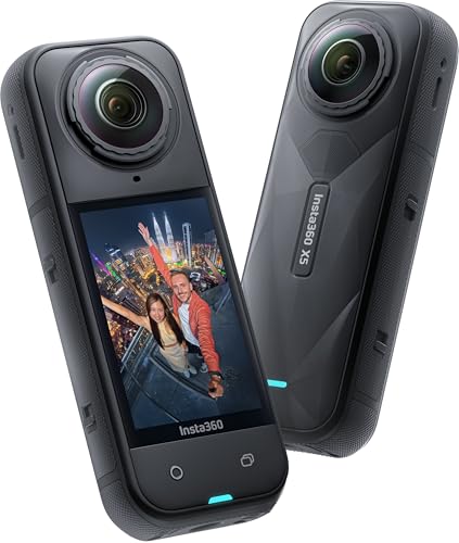 Insta360 X5 - wasserdichte 8K 360° Action-Kamera, führend bei schwachem Licht, unsichtbarer Selfie-Stick-Effekt, Robustes und austauschbares Objektiv,