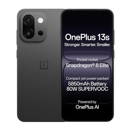 OnePlus 13s | Snapdragon 8 Elite | Smarter with OnePlus AI | Lifetime Display Warranty | 12GB+256GB | Black Velvet