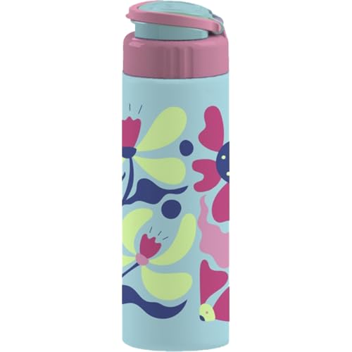 TIBA Garrafa Squeeze Roma Decorada Azul 700 ml