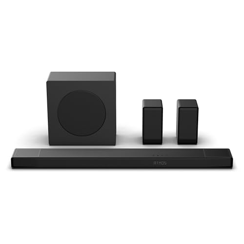 Hisense AX5140Q, 5.1.4 CH Soundbar, 4 up-firing speakers, Hi-Concerto,Dolby Atmos, DTS:X, Room fitting tuning, True wireless rear surround speakers,6.5" wireless subwoofer, EzPlay 3.0,ConnectLife