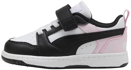 (-39%) Puma Unisex Baby Rebound V6 LO AC+ INF Sneaker, White Black-Pearl Pink, 39 EU Child, Puma Weiß Puma Schwarz Perle Rosa, 23 EU