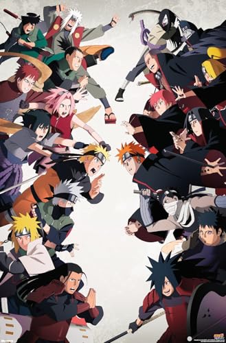 Trends International Naruto Shippuden - Face-Off Wall Poster, 34L x 22.4W, Unframed Version
