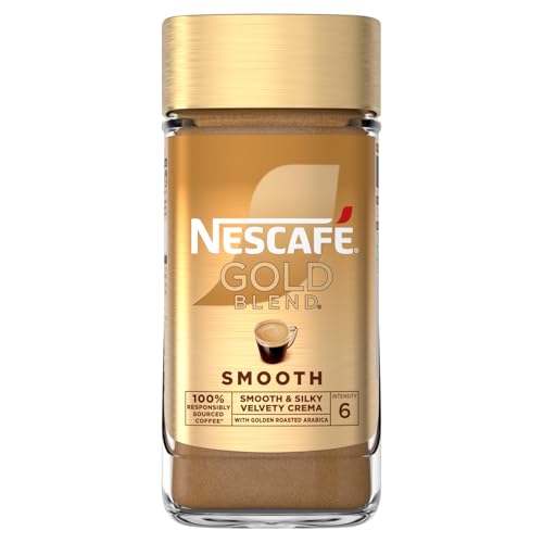 NESCAFÉ Gold Blend Smooth Premium Instant Coffee, Silky Smooth Light Roasted Arabica and Robusta Coffee, 190g