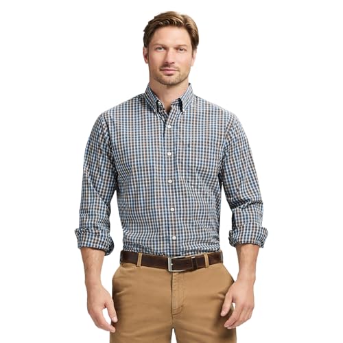 IZOD Men's Performance Comfort Long Sleeve Shirt, Asphalt, XX-Large