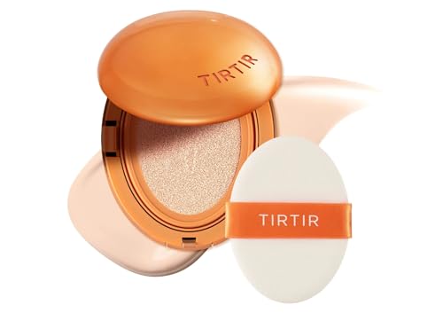 TIRTIR Mask Fit Ai Filter Cushion Foundation | AI-Like Semi-Matte Finish - Up to 72-Hour Medium to Full Coverage Korean BB Cushion Make up Beauty, #22N Shell Beige, 0.63 Fl Oz