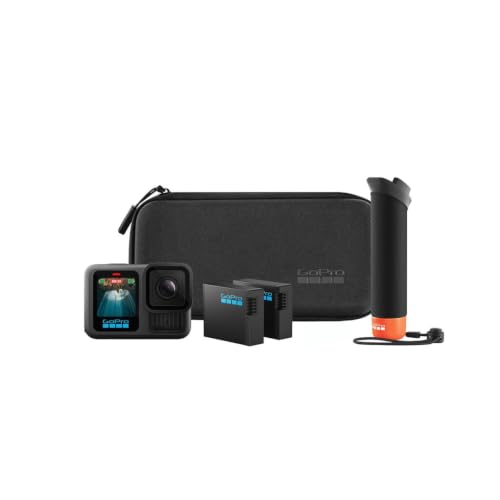 GoPro HERO13 Black Special Bundle Includes HERO13 Black Camera, The Handler, 2 Enduro Batteries, 2 Curved Adhesive Mounts, Hard Carrying Case (1-Year 