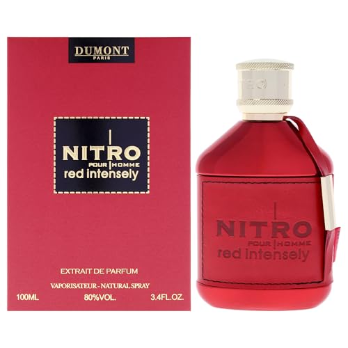 Dumont Nitro Red Intensely Extrait De Parfum - Sensual Aquatic Woody - 3.4 Fl Oz