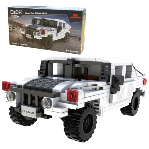 🔥 STARKER PREIS (-35%) JAMARA 402853 CADA Humvee 1:24 Bricks, Spielzeugauto ab 8 Jahre, Kinder Technik Jungen Toys, Geschenkidee für Kinder, Set aus Klemmbausteinen, Detailgetreu, Heckklappe manuell