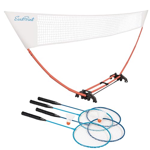 Eastpoint Easy Setup Badminton Set 15 Ft Net 4 Rackets 2 Shuttlecocks