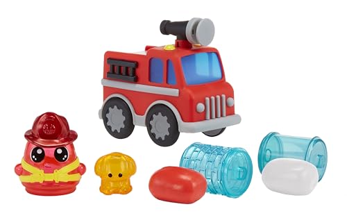 Dohkins Fire Truck & Firefighter - Dough Never Dries, No Gluten, Suitable for Collectors & Kids Ages 3+