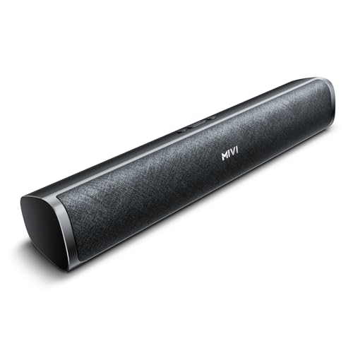 Mivi Fort Q26 Soundbar with 26W Powerful Audio, 2.0 Channel with Dual Full-Range Speakers, Multiple Input Modes, 6H Playtime,