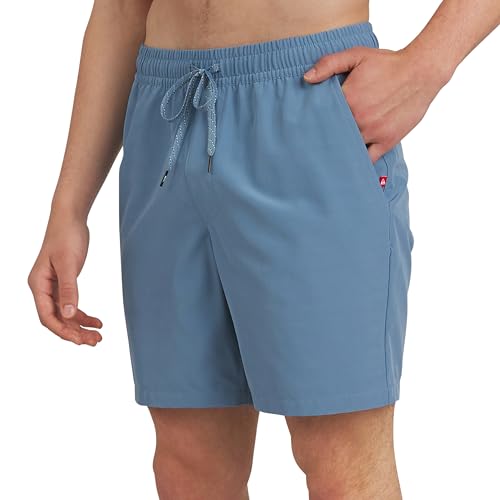 Quiksilver Men's Regular Fit Stretch Waist Water Friendly Active Hybrid Shorts, Blue Shadow, XX-Large