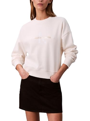 Calvin Klein Women's Monogram Logo Crewneck Sweatshirt