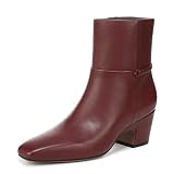 Franco Sarto Women's Saydie Ankle Boot Bordo Red Leather 11 M