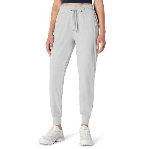 ⚡ BLITZDEAL (-22%) Amazon Essentials Damen Athletische, Weiche, Leichte Stretch-Trainings-Jogginghose Trainingshose, Taube Space-dye, L