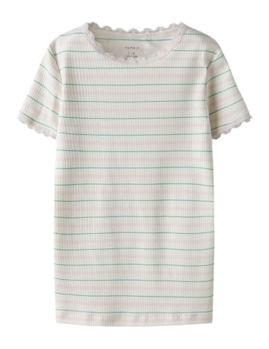 🔥 STARKER PREIS (-58%) NAME IT Mädchen Nkffensina Ss Slim Top Pb, Gardenia, 134-140