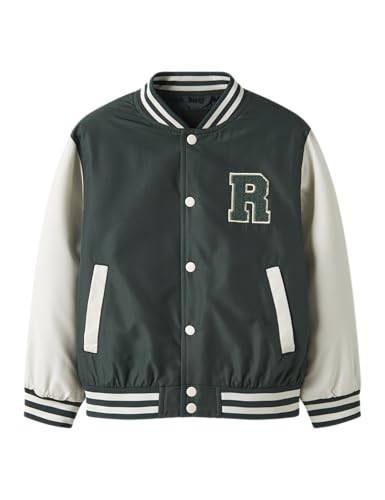 🔥 STARKER PREIS (-37%) NAME IT Jungen Nkmmains Varsity Jacket, Green Gables, Numeric_116