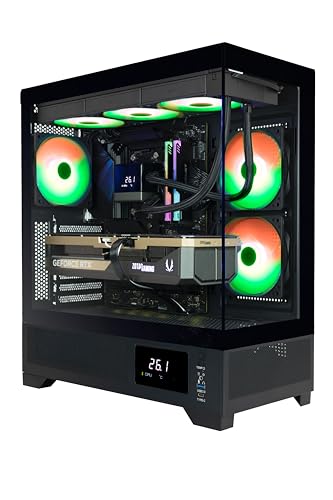 ZOTAC MEK AI-Enhanced Gaming PC Desktop Computer - NVIDIA GeForce RTX 5080, AMD Ryzen 7 9700X 5.5GHz, 32GB DDR5 RGB, 2TB NVME M.2 SSD, 1000W 80+ Gold PSU, WiFi 7, Windows 11