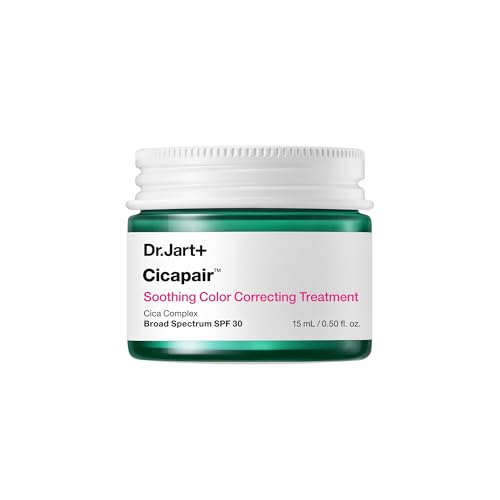 Dr.Jart+ Cicapair Soothing Color Correcting Treatment SPF 30 with Centella Asiatica Extracts | cc cream | Rosacea Treatment | Korean Skin Care, 0.5 Fl Oz
