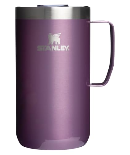 Stanley Everyday Camp Mug 24oz | Drink Through Lid | Cup for Coffee, Tea and Drinks | Insulated Stainless Steel Coffee Mug | BPA-Free | Wisteria Shine
