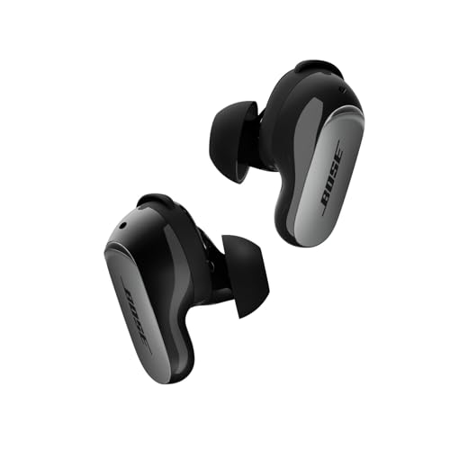 (-17%) Bose QuietComfort Ultra Bluetooth-Earbuds (2. Gen.), kabellose Noise-Cancelling-Earbuds, bis zu 6 Stunden Akkulaufzeit, Schutzart IPX4, 360-Grad-Sound, tiefer Bass, Schwarz