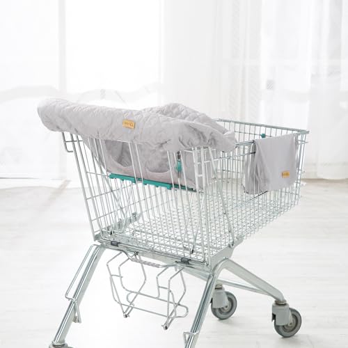 (-15%) roba Einkaufswagenschutz 'roba Style' inkl. Tragerucksack - Gepolsterter Schutzbezug für Babys & Kleinkinder - Universal passend - Hellgrau