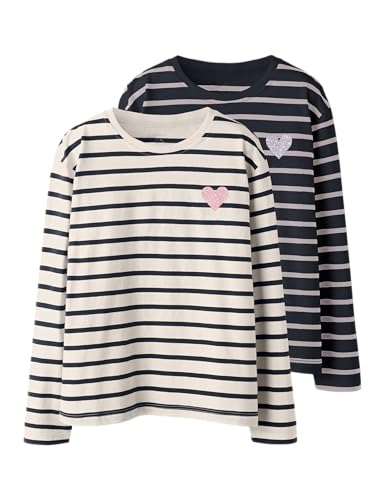 🔥 STARKER PREIS (-47%) NAME IT Mädchen Nkftenisa 2P Ls Nreg Top Box Pb, Salute, 158/164 cm (2er Pack)