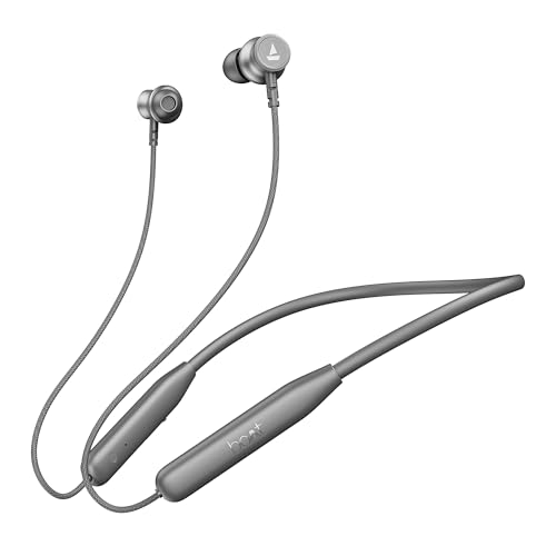 Boat Rockerz 113, 40H Battery, Dual Pair, Fast Charge, ENx Tech, Stream Ad Free Music via App Support, Magnetic Buds, Bluetooth Neckband, Wireless wit