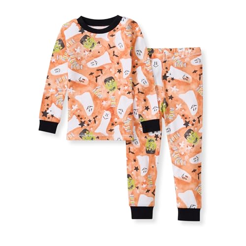 Burt's Bees Baby Baby Girl's Kids Pajamas, Tee and Pant 2-Piece Pj Set, 100% Organic Cotton, Starry Ghost, 8 Years