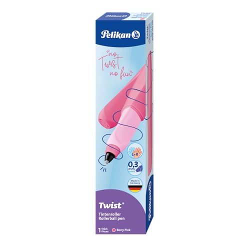 🔥 STARKER PREIS (-46%) Pelikan Tintenroller Twist, universell für Rechts- und Linkshänder, Berry Pink, 1 Stück