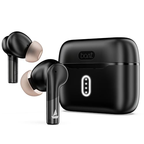 Boat Airdopes 141 Gen 2, 4 Mics ENx Tech, 48 Hrs Playback, Free Music Streaming, Fast Charge, Low Latency, IPX4, v5.4 Bluetooth Earbuds, TWS Ear Buds 