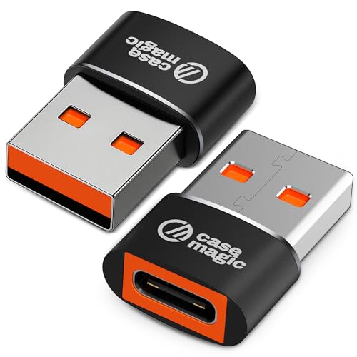 case-magic USB 3.0 Type C Female to USB Male OTG Adapter, 5Gbps Data Transfer & Fast Charging | Compact Aluminum Alloy OTG Connector for Smartphones, 