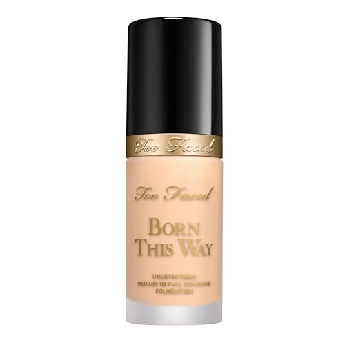 Too Faced Born This Way Natural Finish Longwear Liquid Foundation | Medium-To-Full Coverage | Hydrating + Oil Free, 1.01 fl. oz.