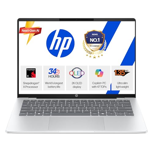 Loot For Needy : HP OmniBook 5 OLED Snapdragon X Processor (16GB + 512GB SSD) AI Laptop at 47740*